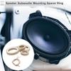RATCHROLL 2 Set Universal Speaker Spacer Ring Adapter Dual Rings Waterproof for 1.2" for 3.5" with Acrylic Washers and Light Strip Brown Wood view 2