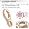RATCHROLL 2 Set Universal Speaker Spacer Ring Adapter Dual Rings Waterproof for 1.2" for 3.5" with Acrylic Washers and Light Strip Brown Wood view 3