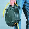 Alert ProReel Professional Grade ProReel 8675MFQ Heavy Duty Retractable Extension Cord Reel | 75 Foot 14/3 SJTOW 10 Amp Quad-Tap Industrial Cord | Four 5-15R Receptacles with Power On Indicator view 2