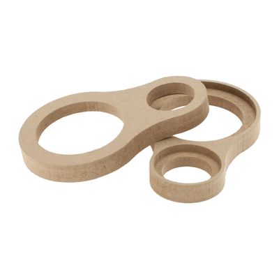 RATCHROLL 2 Pcs Universal Speaker Spacer Ring Adapter Dual Rings Waterproof for 1.2" for 3.5" Speaker Mounting Spacer Bracket Ring Brown Wood