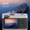 4K Digital Camera for Photography, 48MP Vlogging Camera, Retro Video Camera with 2.8 HD Screen, 16X Digital Zoom, Anti Shake, Macro Self Timer, NP60 Battery (Black) view 3