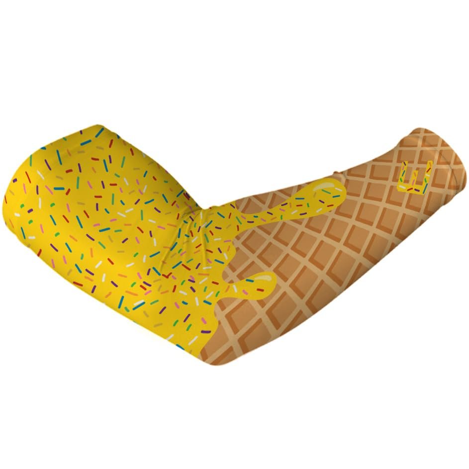 Elite Athletic Gear Ice Cream Compression Arm Sleeves - Youth & Adult Sizes - 13 Color Options - Sports & Fitness - Sold Individually (Yellow, Adult XXL)