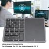 Wisoqu Bluetooth Number Pad, Cordless Numeric Keypad with Touchpad, 22 Keys Portable Financial Accounting Number Keyboard, Mini Numpad for Business Office Desktop PC Laptop (Dark Gray) view 2