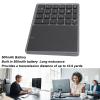 Wisoqu Bluetooth Number Pad, Cordless Numeric Keypad with Touchpad, 22 Keys Portable Financial Accounting Number Keyboard, Mini Numpad for Business Office Desktop PC Laptop (Dark Gray) view 3