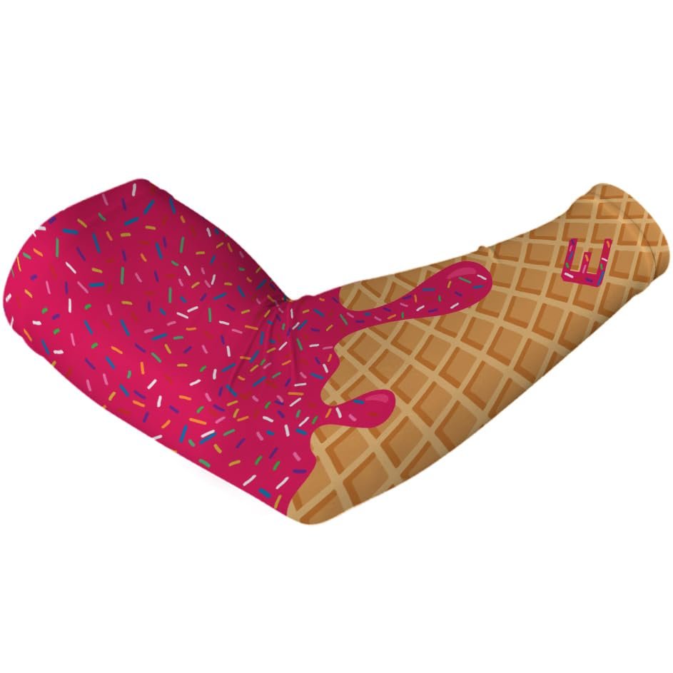 Elite Athletic Gear Ice Cream Compression Arm Sleeves - Youth & Adult Sizes - 13 Color Options - Sports & Fitness - Sold Individually (Pink, Youth)