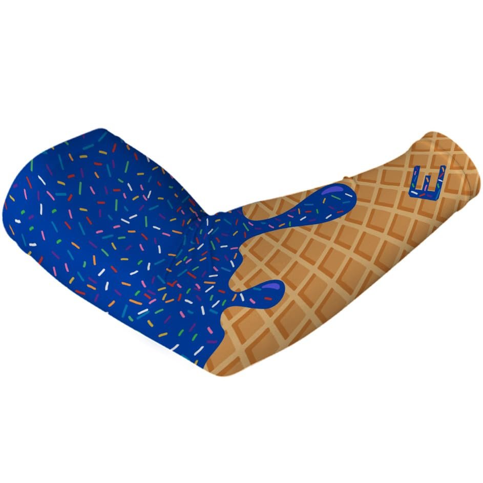 Elite Athletic Gear Ice Cream Compression Arm Sleeves - Youth & Adult Sizes - 13 Color Options - Sports & Fitness - Sold Individually (Royal, Adult L/XL)