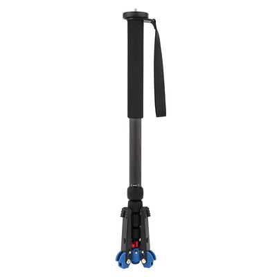 Monopod with Feet, with Tripod C-333+M-1 5 Sections Carbon Fiber Portable Telescopic Monopod Monopods for DSLR Camera