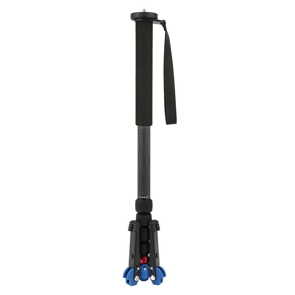 Monopod with Feet, with Tripod C-333+M-1 5 Sections Carbon Fiber Portable Telescopic Monopod Monopods for DSLR Camera