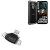 BoxWave Smart Gadget Compatible with Doogee Blade10 Ultra - AllReader SD Card Reader, microSD Card Reader SD Compact USB - Jet Black view 1