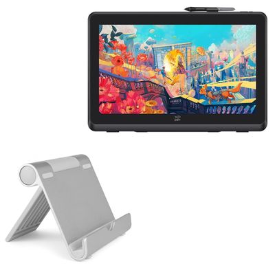 BoxWave Stand and Mount Compatible with XP-Pen Artist 22 Plus - VersaView Aluminum Stand, Portable, Multi Angle Viewing Sturdy
