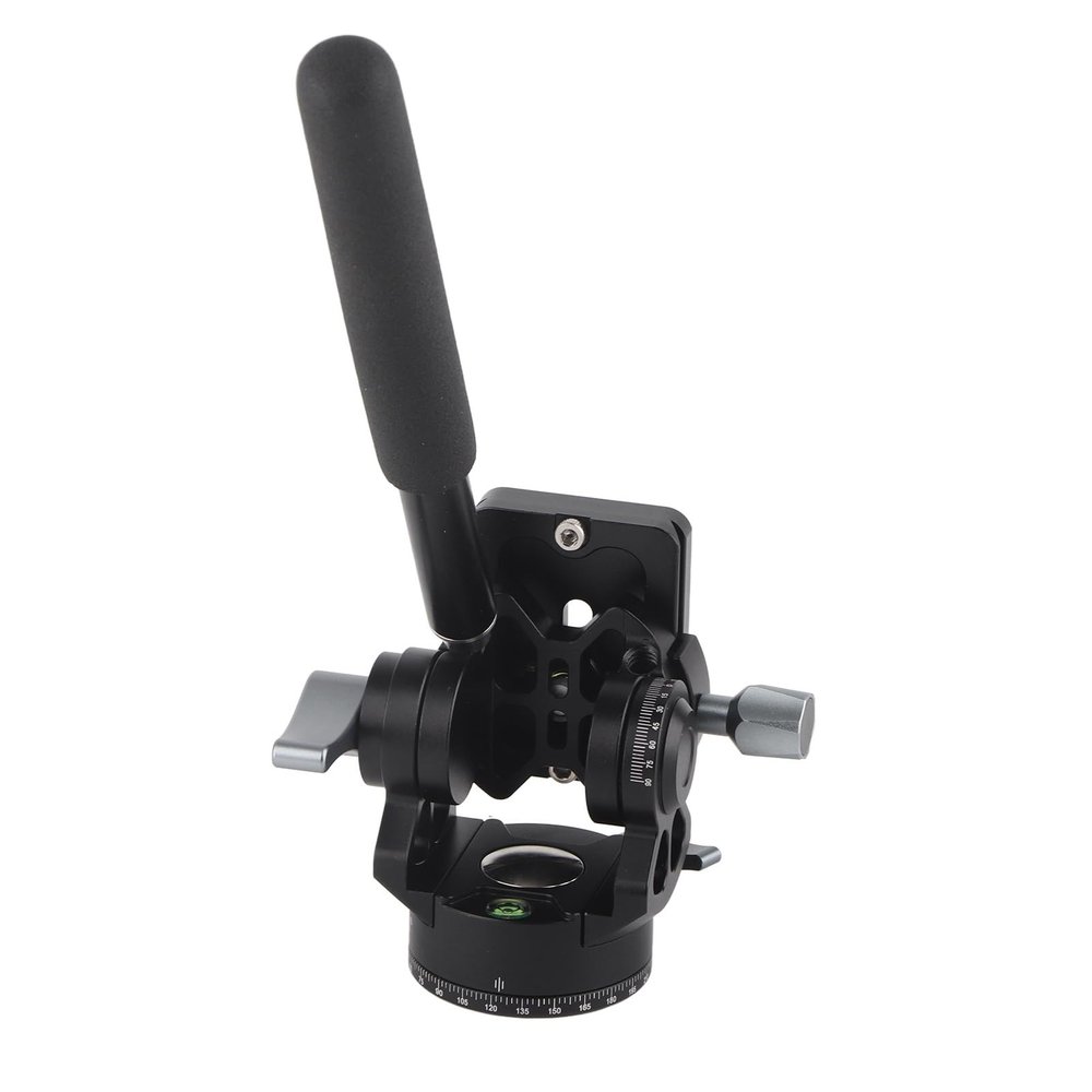 Tripod Head, Tripod Ball Head Detachable Handle DT 03S Aluminum Alloy Camera Handle Hydraulic Tripod Head Damping Panoramic Photography Base with 3/8in Screw Interface