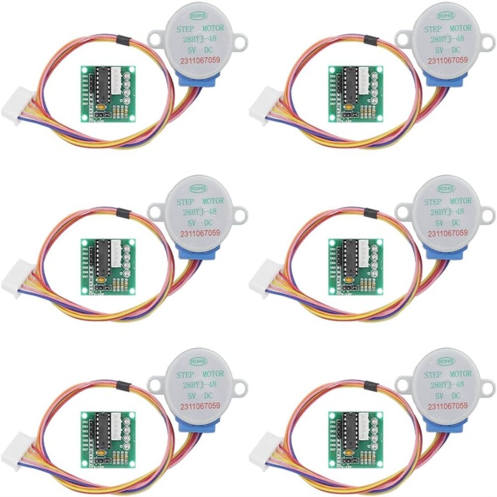 6Pcs ULN2003 28BYJ-48 4-Phase Stepper Motor with 5V Drive Board for Arduino PI PIC Raspberry Pi