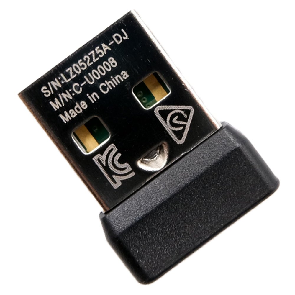 NoirVogel New USB Dongle Unifying Receiver for Mouse and Keyboard Compatible for Any Logitech Product That Display The Unifying Logo (Orange Star, Connects up to 6 Devices)