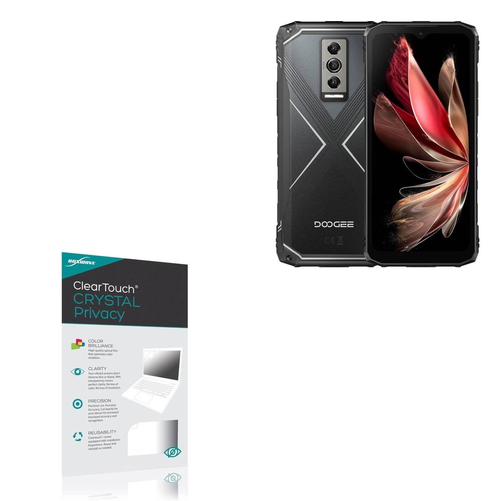 BoxWave Screen Protector Compatible with Doogee Blade10 Pro - ClearTouch Crystal Privacy (2-Pack), Privacy Screen Protector Flexible Film Clear