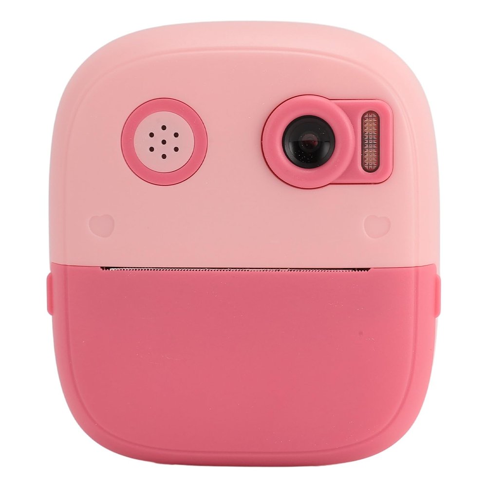 Kids Instant Print Camera HD Screen Dual Lens 8X Zoom AutoFocus Camera Toy Girls Boys Birthday (Roseate)