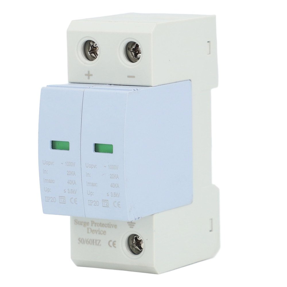 DC Protector, 2P 40kA CHLT 40PV DC1000V, Overcurrent & Overvoltage Protection, 35mm Rail Mount