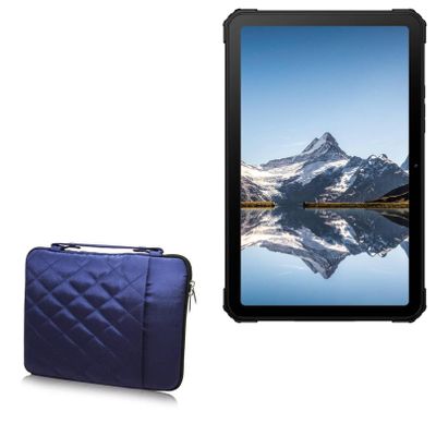 BoxWave Case Compatible with FOSSiBOT DT1 - Quilted Carrying Bag, Soft Synthetic Leather Cover w/Diamond Design - Navy