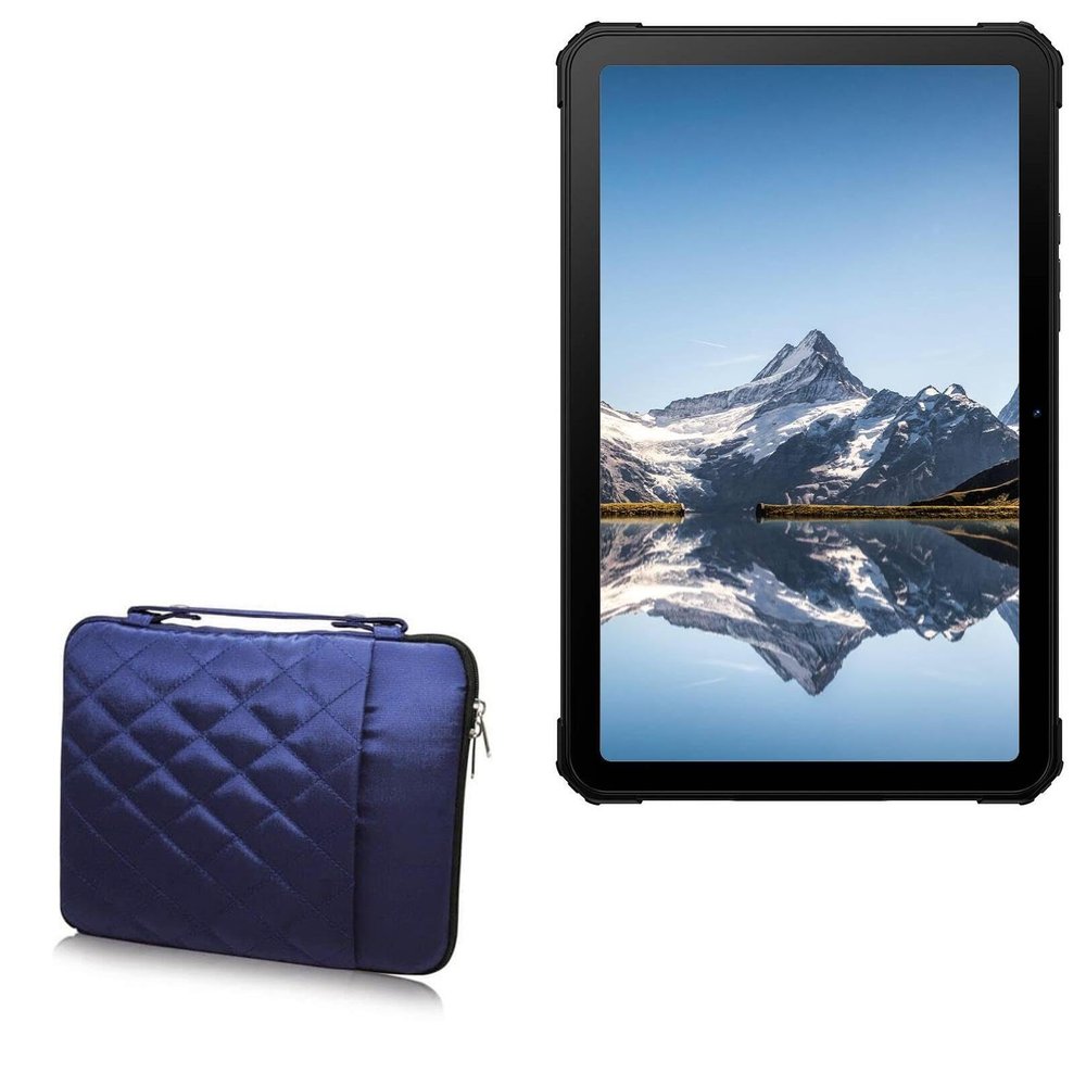 BoxWave Case Compatible with FOSSiBOT DT1 - Quilted Carrying Bag, Soft Synthetic Leather Cover w/Diamond Design - Navy
