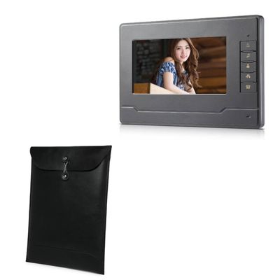 BoxWave Case Compatible with AMOCAM Video Intercom System (L+70N-H) (7 in) - Nero Leather Envelope, Leather Wallet Style Flip Cover