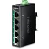 TRENDnet 5-Port Industrial Fast Ethernet PoE+ DIN-Rail Mini Switch, TI-PELC50, NDAA + TAA Compliant, 4 x 10/100Mbps PoE+ Ports, 1 x 10/100Mbps Port, 90W PoE+ Power Budget view 1