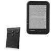 BoxWave Case Compatible with Hakeeta E-Reader (6 in) - Nero Leather Envelope, Leather Wallet Style Flip Cover view 1