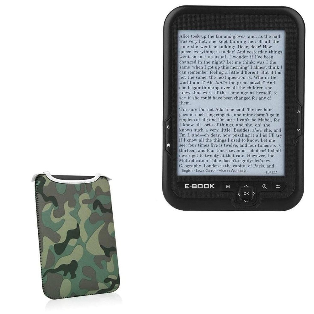 BoxWave Case Compatible with Hakeeta E-Reader (6 in) - Camouflage SlipSuit, Slim Design Camo Neoprene Slip On Pouch
