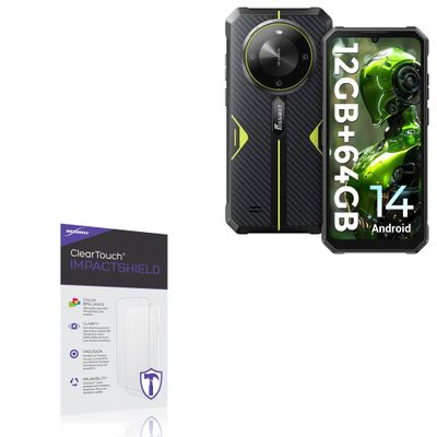 BoxWave Screen Protector Compatible With FOSSiBOT F105 - ClearTouch ImpactShield (2-Pack), Impenetrable Screen Protector Flexible Film