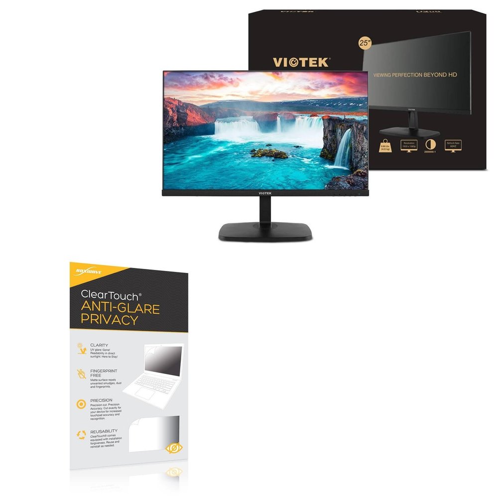 BoxWave Screen Protector Compatible with Viotek LED Computer Monitor H250 Widescreen (25 in) - ClearTouch Anti-Glare Privacy (2-Pack), Privacy Screen Protector Flexible Film Anti-Glare