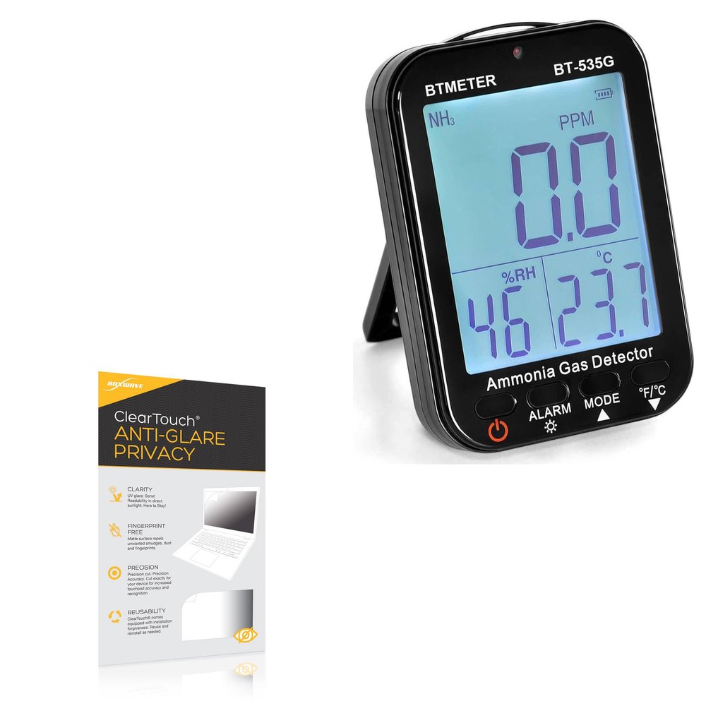 BoxWave Screen Protector Compatible with BTMETER Air Quality Meter Monitor (BT-535G) - ClearTouch Anti-Glare Privacy (2-Pack), Privacy Screen Protector Flexible Film Anti-Glare