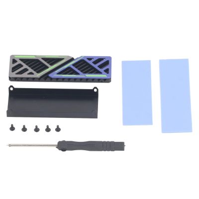 M.2 2280 SSD Heatsink, Aluminium Alloy M.2 2280 SSD Cooler with Fast Heat Dissipation, Silicone Thermal Pad, M.2 Heatsink Cooler for Desktop Computer