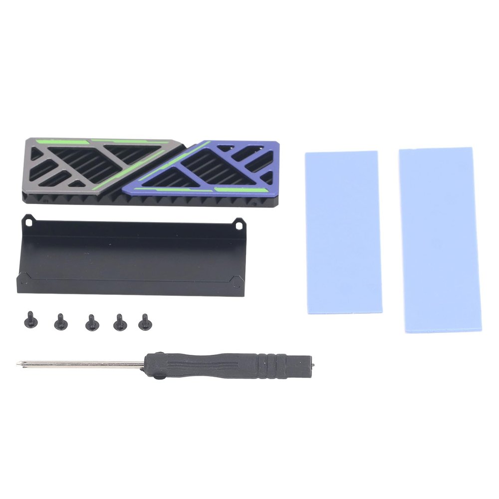 M.2 2280 SSD Heatsink, Aluminium Alloy M.2 2280 SSD Cooler with Fast Heat Dissipation, Silicone Thermal Pad, M.2 Heatsink Cooler for Desktop Computer
