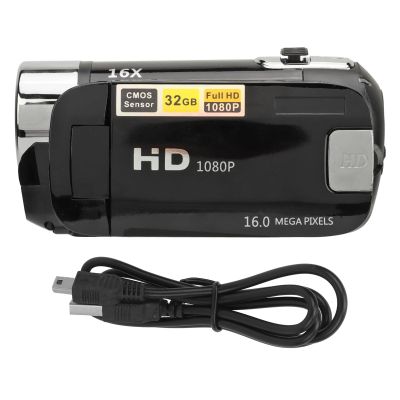 16MP Digital Camera, Megapixel Swivelling Screen Camcorder, Zoom HD Video Recorder for Teenagers Children Beginners (-2214230150511)