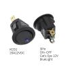 BHUPWZE 1PCS ON/Off Round Rocker Switch Illuminated Car Dashboard Dash Boat Van 12V 24V / 6A 250V / 10A 125V 2/3/4PIN Switch 20MM(3Pin Blue Light) view 2