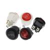 BHUPWZE 1PCS ON/Off Round Rocker Switch Illuminated Car Dashboard Dash Boat Van 12V 24V / 6A 250V / 10A 125V 2/3/4PIN Switch 20MM(3Pin Blue Light) view 3
