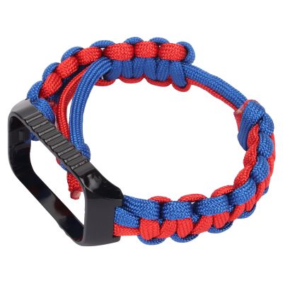 Paracord Watch Band Protector Case 2 in 1, Adjustable Braided Wristband with Multi Color, Sports Style for Band 2 Smartwatch with Nylon, Plastic (nylon, plastic 4)