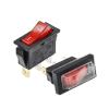 BHUPWZE 1PCS KCD3 Rocker Switch ON-Off ON-Off-ON 2 Position 3Pins with Light Power Switch 16A 250V / 20A 125V AC(Red Light 800W) view 4