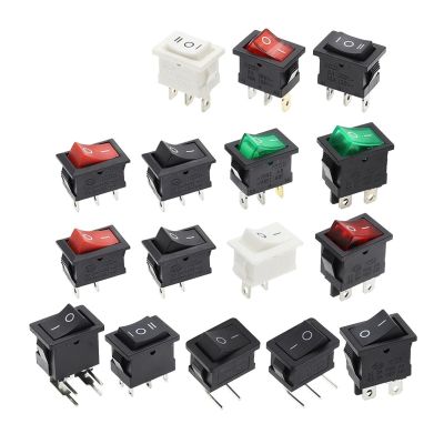 BHUPWZE 10PCS Switch ON-Off KCD1 15 * 21mm 2Pin Ship Type Switch 6A 250V 10A 125V 15X21 Rocker Switch Power Switch(2Pin White)
