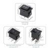 BHUPWZE 10PCS Switch ON-Off KCD1 15 * 21mm 2Pin Ship Type Switch 6A 250V 10A 125V 15X21 Rocker Switch Power Switch(2Pin White) view 4