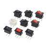BHUPWZE 5/10PCS KCD11 Rocker Switch 10 * 15mm Mini Push Button Switch ON-Off/ON-Off-ON 2 Pins / 3 Pins 3A 250VAC / 6A 125VAC 10x15mm(Red,10PCS) view 2