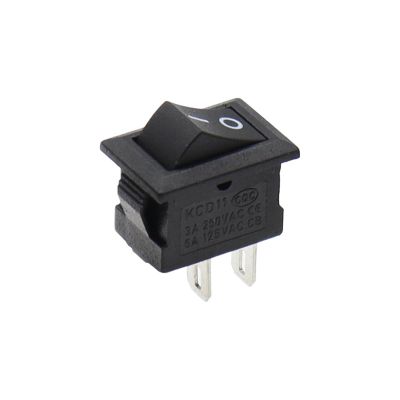 BHUPWZE 5/10PCS KCD11 Rocker Switch 10 * 15mm Mini Push Button Switch ON-Off/ON-Off-ON 2 Pins / 3 Pins 3A 250VAC / 6A 125VAC 10x15mm(Black,10PCS)