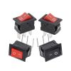 BHUPWZE 5/10PCS KCD11 Rocker Switch 10 * 15mm Mini Push Button Switch ON-Off/ON-Off-ON 2 Pins / 3 Pins 3A 250VAC / 6A 125VAC 10x15mm(Black,10PCS) view 4