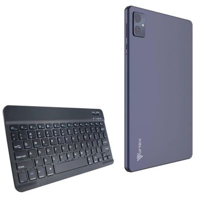 BoxWave Keyboard Compatible with Vortex T10M Pro - SlimKeys Bluetooth Keyboard, Portable Thin with Chiclet-Style Keys - Jet Black