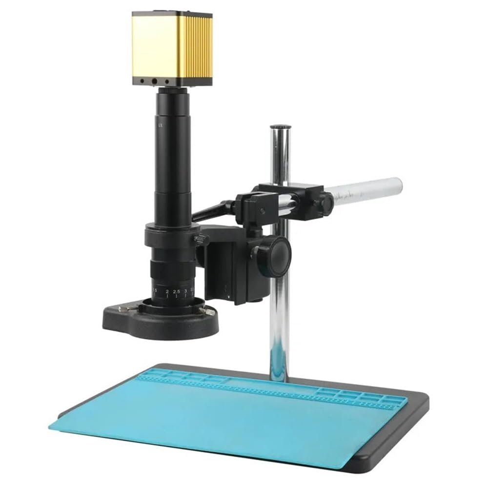 ZTBH Microscope Accessories Kit 40MP 4K 1080P HDMI USB Electronic Digital Video Microscope Camera with 300X Zoom C Mount Lens 144 LED for Mobile Phone Repair Tools