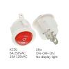 BHUPWZE 1PCS ON/Off Round Rocker Switch Illuminated Car Dashboard Dash Boat Van 12V 24V / 6A 250V / 10A 125V 2/3/4PIN Switch 20MM(3Pin redlight ON-Off) view 2
