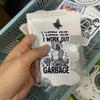 3Pcs I Work Out So I Can Eat Garbage Gym Weight Fitness Raccoon Stickers, 3 Inches view 2