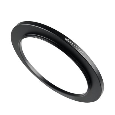 JOYTOLIN 62-77mm Metal Step-Up/Down Ring Adapter Compatible with Mirrorless Cameras DSLR Lens, UV CPL ND Filter Thread Converter, Black