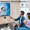 1Mii SafeFly Min+ Bluetooth Transmitter and Receiver,Bluetooth Adapter for Airplane, Supports to 2 AirPods/Headphones,Use with Any 3.5mm Jack on Airplanes, Gym, TVs, Car, Home, Boat(White) view 3