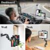 OHLPRO Heavy Duty Drill Base Tablet Mount Holder, 360 Adjustable iPad Mount Truck Dashboard, 3-Stage Stand for 5-13" iPad Pro Air Mini Galaxy Tab Switch, Tablet Vehicle for Car Wall Desk view 2