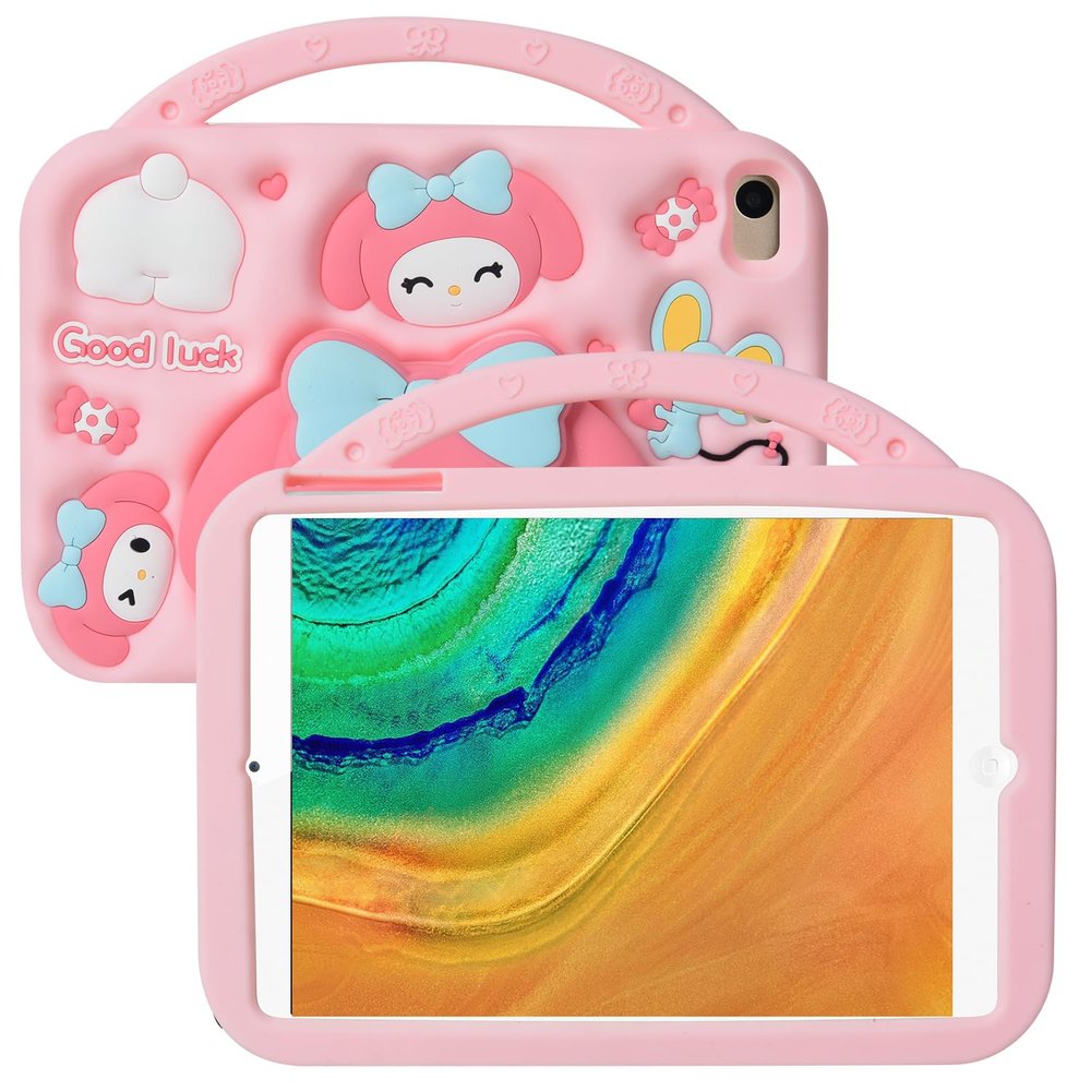 Cartoon Case for Samsung Galaxy Tab A9+ / A9 PlusMONEHOYSY Cute Soft Silicone Kickstand [Drop Proof,Shock Proof,Anti Slip] Back Stand Cover Case for Kids Children Teens Girls Boys (Melody)