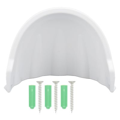 Mtlavishness Plastic Sun Rain Shade Outdoor Security Camera Cover for Outdoor Camera White (White)